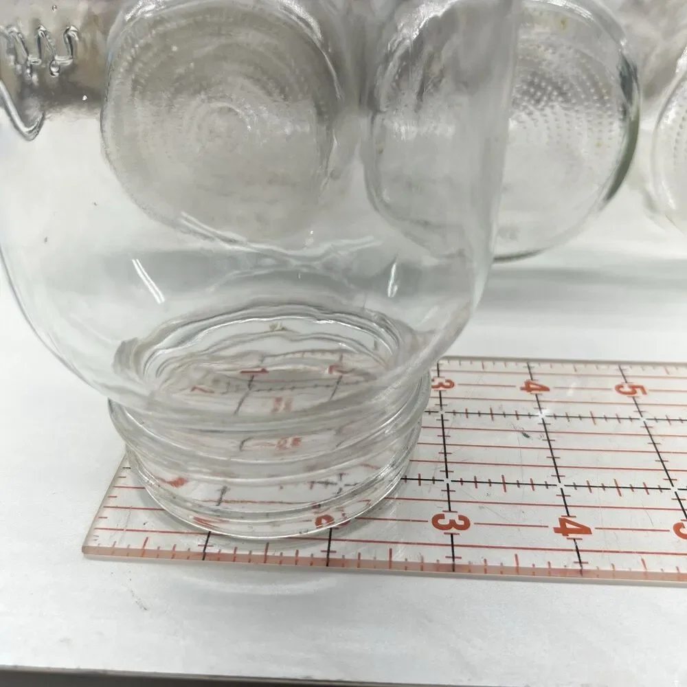 4 Kerr Self Sealing Clear 1 Qt Quart Mason Jars lot of 4 vintage